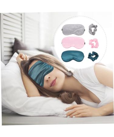 NOLITOY Travel Eye Mask & Hair Ring Kit - Silk Eyemasks Blackout Eyepatch & Hair Ties for Adults - Ultimate Comfort for Airplane & Sleep - Buy Online on SooperMarket.com