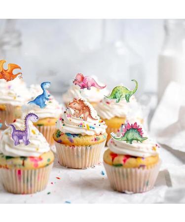 Buy Catelves 50 Edible Dinosaur Cake Decorations | Dino Tortendeco & Birthday Party Supplies - Buy Online on SooperMarket.com
