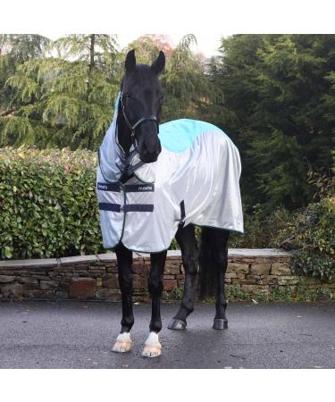 Ventomasta Horse Rug - Waterproof Upper Section Cooling Fly Mesh Lower Integrated Comfort Neck Cover Rub-Free Lining & Secure Tail Flap 4FT6 Blue - Buy Online on SooperMarket.com