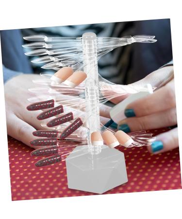 ABOOFAN Nail Tips Display Stand Nail Practice Display Stand Manicure Nail Display Stand Nail Practice Stand Nail Art Stands Nail Art Practice Stand Nail Art Supply Acrylic Sample Spiral 6.2x6.2cm Grey - Buy Online on SooperMarket.com