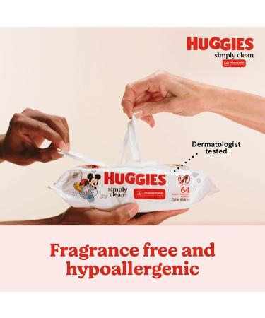 Huggies Simply Clean Fragrance-Free Baby Wipes 6 Flip-Top Packs (384 Wipes Total) - Buy Online on SooperMarket.com