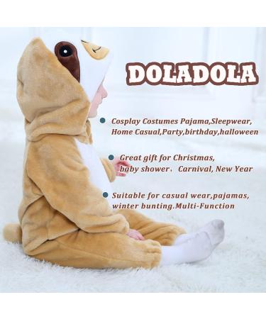 Doladola Baby Sloth Hooded Onesie Pajamas | Infant Romper 6-12 Months - Buy Online on SooperMarket.com