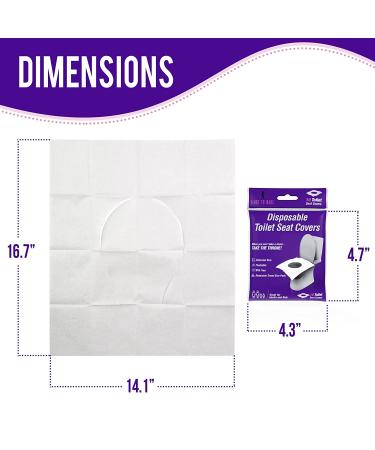 Disposable XL Toilet Seat Covers - 100 Pack for Kids & Adults | Flushable, Travel-Friendly & Hygienic - Buy Online on SooperMarket.com