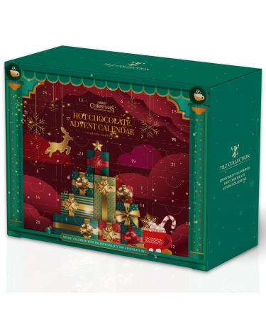 Hot Chocolate Advent Calendar 2023-24 Days Hot Chocolate Flavour Selection of Toasted Marshmallow Hazelnut Gingerbread Salted Caramel and More - Hot Chocolate Gift Set | Christmas Set