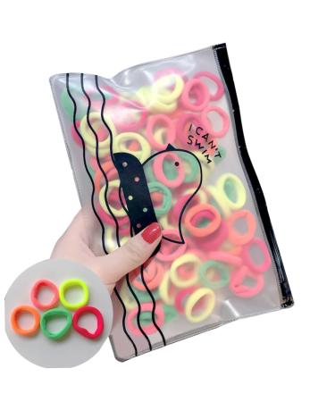 Elastic Band Hair Tie Soft Hair Tie Seamless Hair Tie for Thick Curly Hair Strong Elastic Ponytail Holder for Women Girls 100 Pieces 1