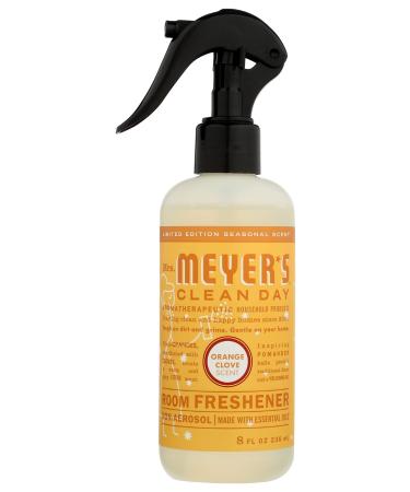 Mrs. Meyer’s Clean Day Room Freshener Spray, Orange Clove Scent, Limited Edition Seasonal Scent, Quickly Freshens Any Room, 8 FL OZ Spray Bottle (Pack of 1) 8 Ounce (Pack of 1)