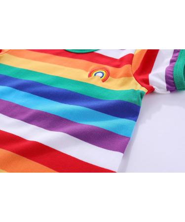 Mud Kingdom Little Boys Rainbow Stripe T-Shirt - Hot Pink, 12-18 Months - Buy Online on SooperMarket.com