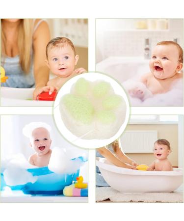Kisangel Baby Facial Foam Loofah Sponge - Cat Paw Bath Sponge for Toddlers | Gentle Cleansing Pads & Body Powder Puff - Ideal for Bathing & Shower 4.9x4.8CM - Buy Online on SooperMarket.com