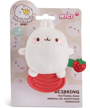 NICI 49477 Molang Teething Ring | Soft 12cm Cuddly Toy for Babies & Toddlers | International Shipping Available - Buy Online on SooperMarket.com