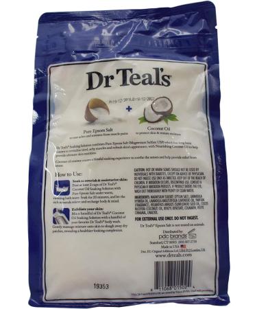 Dr Teal's Epsom Salt | Lavender 1.36 kg + Coconut Oil 1.36 kg - Buy Online on SooperMarket.com