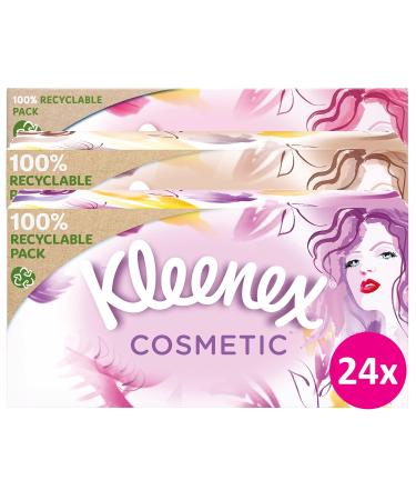 Kleenex Cosmetic facial tissue box extra soft 3-ply 24 x 80 tissues