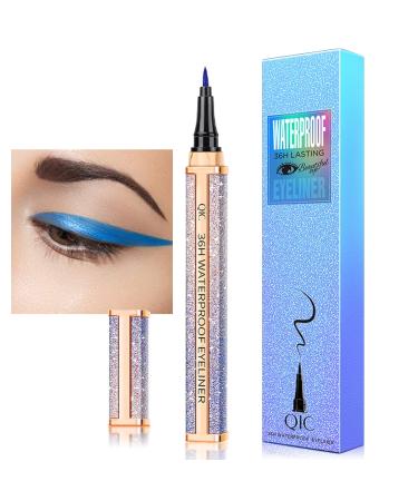 DekRion Liquid Eyeliner Soft Fine Tip Quick Drying Smudgeproof & Waterproof Eyeliner All Day Long-lasting Eye Liners for Women  1Pc Moonlight Blue
