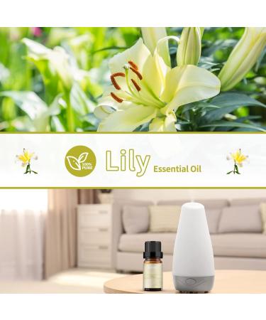 Lily Essential Oil 10ml - 100% Pure & Organic Fragrance Oil for Aromatherapy, Diffuser, Candle & Soap Making - Brown Bottle - Pack of 1 - Buy Online on SooperMarket.com
