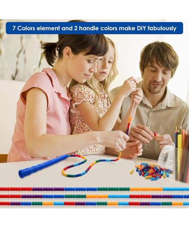 Kingcolor 16 FT Double Dutch Jump Rope 2 Pack Blue | Adjustable Soft Beaded DIY Jump Rope for Kids & Adults - Buy Online on SooperMarket.com