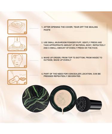 Air Cushion CC Cream 2024 New Mushroom Head Air Cushion CC Cream Air Cushion CC Cream Mushroom Head Mushroom Head CC Cream Foundation Long-Lasting Waterpro of Matte Moisturizing Concealer (Ivory 15g) Ivory 15g - Buy Online on SooperMarket.com