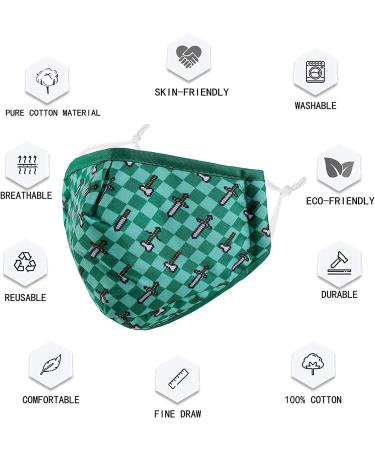 6 Pack Kids Face Mask Set | Washable, Adjustable & Breathable | Back to School Supplies Gift - Grey - Buy Online on SooperMarket.com