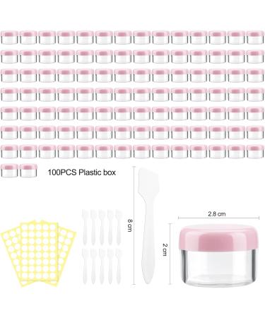 100 Pieces Mini Clear Cosmetic Bottles 5ml - Transparent Cream Glass Containers for Lip Balm & Lotion - Screw Cap Rice Set - Buy Online on SooperMarket.com