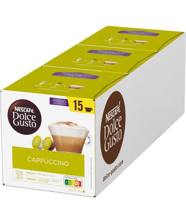 Nescaf Dolce Gusto Cappuccino XXL supply box (90 capsules 100% arabica beans light coffee enjoyment with creamy milk foam) 3-pack (3x30 capsules) 30 pieces (3 pack)