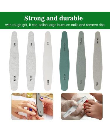 Ahier Professional Nail Files and Buffer Kit - 10 PCS, Rectangular Art Care Buffer Blocks & Double-sided Nail File Blocks for Salon Nail Art - Ten Colors - Buy Online on SooperMarket.com