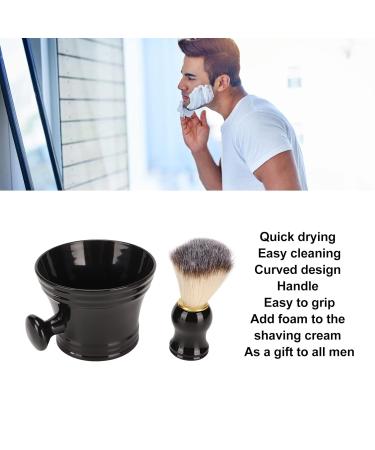 Premium Shaving Brush & Bowl Set | Soft Synthetic Bristles for Men's Grooming | Ideal for Barbers & Home Use - Buy Online on SooperMarket.com