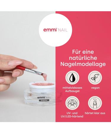 Emmi Nail Studioline Structure-Gel Ros - LED UV Gel for Natural Nail Reinforcement | Medium Viscosity & Self-Smoothing | 5ml (1 Pack) - Buy Online on SooperMarket.com