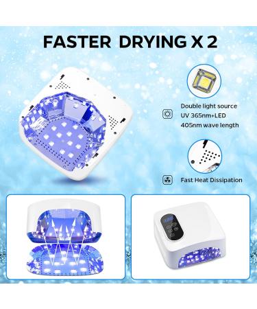 Cordless UV LED Nail Lamp COLORENE 72W Rechargeable Nail Light Quick Curing Dryer Professional Nail Dryer Gel Polish Light with 4 Timer Setting Auto Sensor for Salon Home Nail Art White - Buy Online on SooperMarket.com