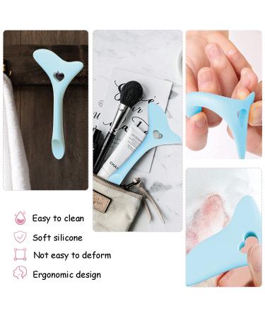 Deacocal 4Pcs Reusable Silicone Eyeliner Stencils | Mascara Shield & Eyeshadow Applicator Guide Tool - Blue - Buy Online on SooperMarket.com