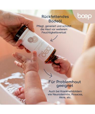 Boep Med Care Bath Oil - Vegan Soothing Oil for Sensitive Skin & Neurodermatitis | Doctor-Developed Natural Cosmetics (125ml) - Buy Online on SooperMarket.com
