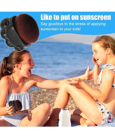 Sunscreen Applicator For Kids | Portable Sun Lotion Applicator Ergonomic Sunblock Brush For Summer Sunblock Buddy Brush Set Cute Sun Cream Brush For Boys Girls Black - Buy Online on SooperMarket.com