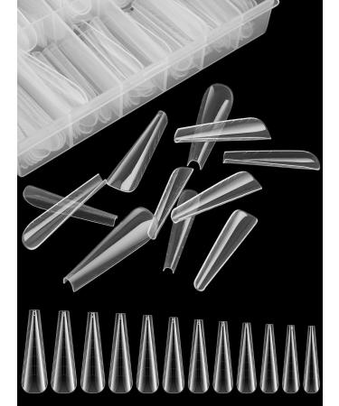 EBANKU 120 PCS Clear Dual Nail Forms - Acrylic Stiletto Nail Extension Tools | Salon-Quality Nails Design - Buy Online on SooperMarket.com