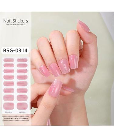 Semi Cured Gel Nail Polish Strips Adhesive Gel Nail Art Stickers Lasting Glitter Gel Nail Wraps Sticker with Nail File Semi Cured Gel Nail Stickers for Toes White with Uv Light Bsg0316 - Buy Online on SooperMarket.com