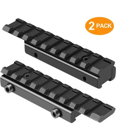 LONSEL Dovetail to Picatinny Rail Adapter - Low Profile Scope Riser - 2 Pack Converter for 11mm to 21mm Rails - Buy Online on SooperMarket.com