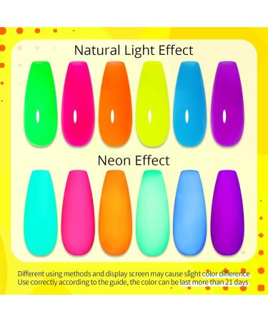 Ur Sugar Polygel Set Neon - 6 Color Nail Extension Gel Tubes | Green & Yellow Builder Gel for Perfect Nails | International Shipping Available - Buy Online on SooperMarket.com