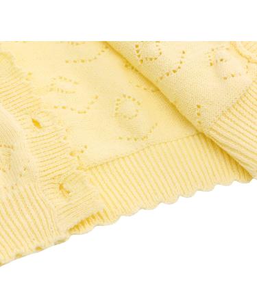 Famuka Baby Cardigan Jacket Unisex | Soft Knitted Sweater | 6 Months | Yellow - Buy Online on SooperMarket.com