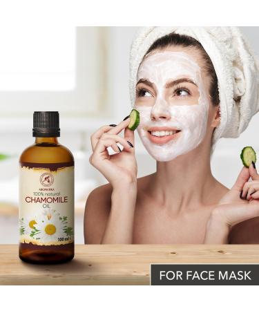 Chamomile Oil 100ml - Natural Chamomilla Oil for Face Nails Hands & Hair | Massage & Personal Care - Buy Online on SooperMarket.com