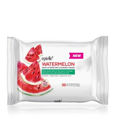Epielle Make-Up Remover Cloths 30ct 6 Pack - Cleanse Dirt, Oil, Makeup & Mascara. Watermelon, Cucumber, Vitamin C - Beauty Gifts - Buy Online on SooperMarket.com