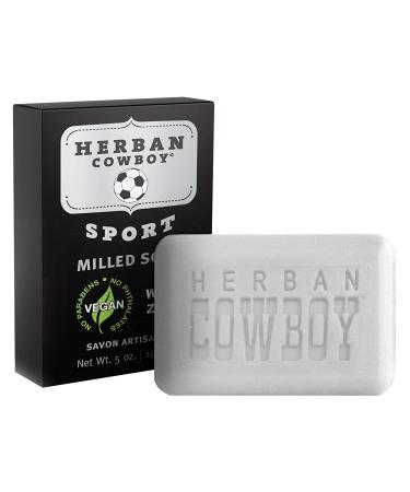 Herban Cowboy Milled Soap Sport 5 oz - Natural, Vegan & Refreshing Clean - Buy Online on SooperMarket.com