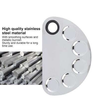 Professional Stainless Steel Makeup Mixing Palette & Spatula - Perfect for Foundations Eye Shadows Lipsticks & Nail Art - Buy Online on SooperMarket.com