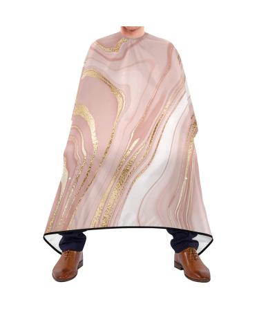 Rose Gold Glitter Splatter Barber Cape for Men and Women Adjustable Neckline Hair Cutting Kits Lightweight Waterproof Barber Apron Perfect for Salon & Home 55.1x64.9 inch