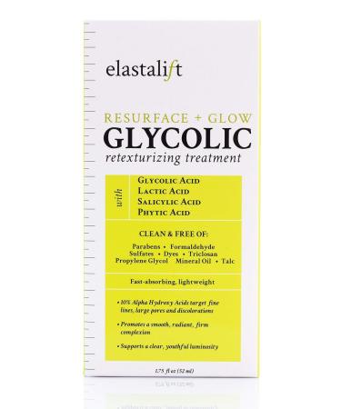 Elastalift Resurfacing Glycolic Acid Facial Peel Serum - Anti-Aging Dark Spot Corrector Reduce Pores & Fine Lines Even Skin Tone - 1.75 Fl Oz - Buy Online on SooperMarket.com