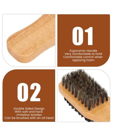 3-Part Wood Beard Brush | Double-Sided Soft & Hard Bristles for Grooming & Styling - Essential for Home & Salon - Buy Online on SooperMarket.com
