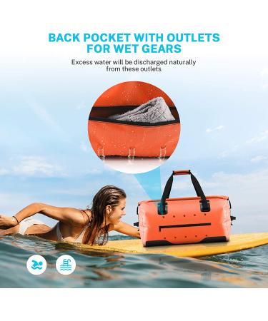 Gonex 80L Waterproof Duffle Bag for Travel, Kayaking & Boating - Orange - Buy Online on SooperMarket.com
