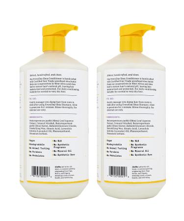 Alaffia EveryDay Shea Conditioner 2 Pack - Moisturizing, Restorative, and Protective Formula with Fair Trade Shea Butter - Cruelty Free, Paraben-Free, Vegan - Lavender Scented - 32 Fl Oz x 2 - Buy Online on SooperMarket.com