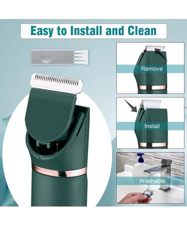 YBLNTEK Bikini Trimmer for Women - 2-in-1 Electric Razor for Pubic Hair Grooming - IPX7 Waterproof Body Trimmer for Arms, Legs, and Armpits - Buy Online on SooperMarket.com