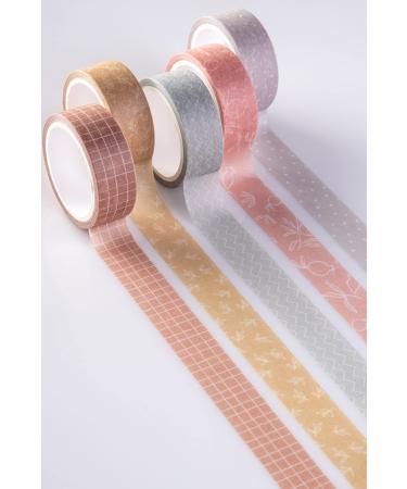 DIVERSEBEE Pastel Washi Tape Set, 5 Rolls Decorative Scrapbook Tape, Cute Craft Tape, Scrapbooking Bullet Journal Supplies, Bible Journaling, Planner Accessories, Gift Wrap Tape (Forest)