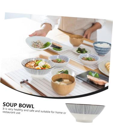 Zerodeko Cookie Container Rice Bowls Japanese Hat Bowl Nut Ceramics Noodle Japanese Ramen Bowls Noodle Bowl 18X18CM Blue - Buy Online on SooperMarket.com