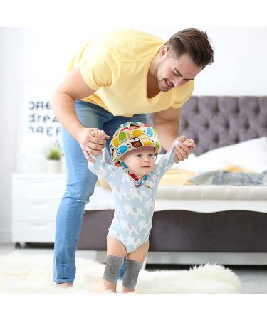 Baby Toddler Safety Helmet Set with Knee Pads and Socks - Soccer Owl Design - Buy Online on SooperMarket.com
