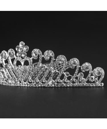 Frcolor Wedding Bridal Tiara Crown - Rhinestone Princess Headpiece with Comb for Perfect Bridal Look - Buy Online on SooperMarket.com