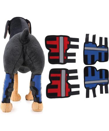 EVTSCAN 1 Pair Supportive Dog Leg Braces Reflective Designed Dog Front Leg Protector for Injury/Sprains/Instability/Anthritis(L-red) L Red - Buy Online on SooperMarket.com