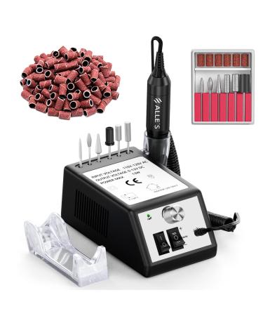 Nail miller electrical nail cutter professional manicure nail file 20 000 rpm acrylic gel nails polishing tool drills for home and salon use Christmas gifts for women black 6.Black-20000 rpm